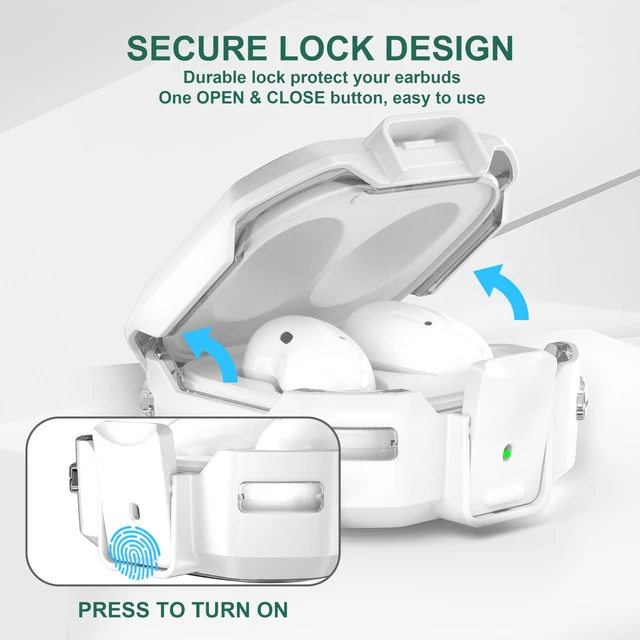 Alt view image 3 of 7 - Galaxy Buds Pro 2 Case Compatible with Samsung Galaxy Buds 2 Pro 2022,Bud Pro2, Live, 2, FE 2023, Transparent Protective Case with Keychain (Anti-Drop Lock), White