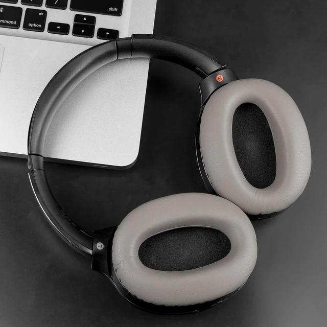 Alt view image 4 of 7 - Replacement Earpads Cushions for Sony WH-1000XM2 (WH1000XM2) & MDR-1000X (MDR1000X) Headphones, Ear Pads with Noise Isolation Foam, Added Thickness (Gold)