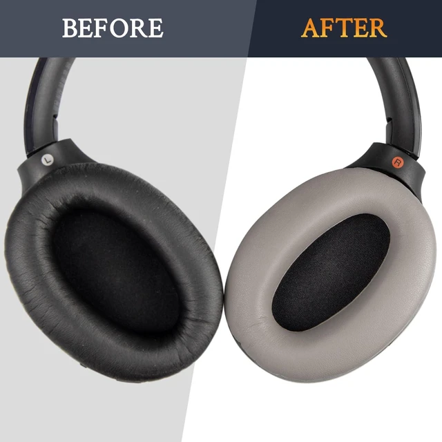 Alt view image 7 of 7 - Replacement Earpads Cushions for Sony WH-1000XM2 (WH1000XM2) & MDR-1000X (MDR1000X) Headphones, Ear Pads with Noise Isolation Foam, Added Thickness (Gold)