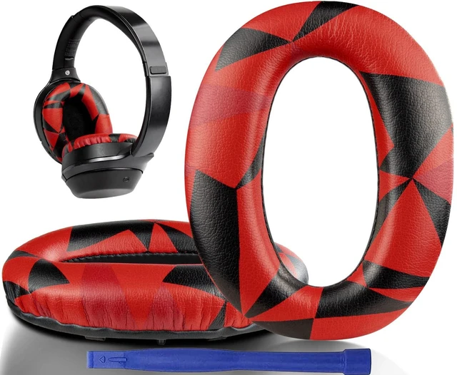 Main image of Replacement Earpads Cushions for Sony WH-1000XM2 (WH1000XM2) & MDR-1000X (MDR1000X) Headphones, Ear Pads with Noise Isolation Foam, Added Thickness (Red Storm)