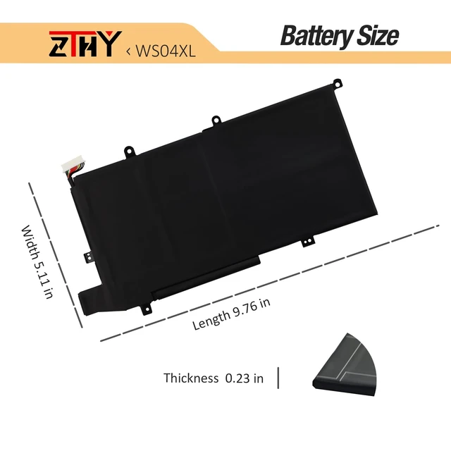 Alt view image 7 of 7 - WS04XL Laptop Battery Replacement for HP Spectre X360 14-EA000 14T-EA000 14-EA0510la 14-EA0007NA 14-EA0023DX 14-ea0378ng 14-EA0002NI 14-EA0520NA L97352-2D1 L97357-005 WS04066XL 66.52Wh 4Cell