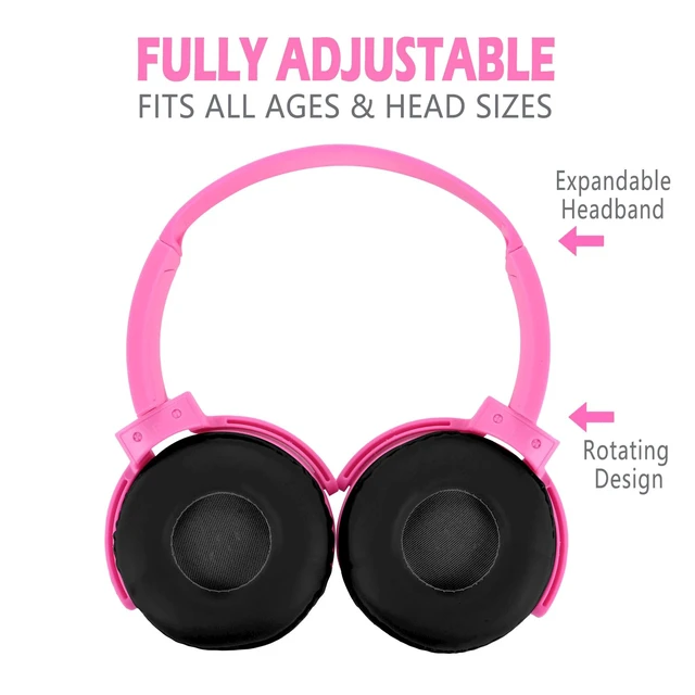 Alt view image 3 of 6 - Kids Headphones 2 Pack for School Classroom, Wired Durable Earphones Class Set for Students Children Toddler Teens Boys Girls and Adult (HY450, Orange+Pink)