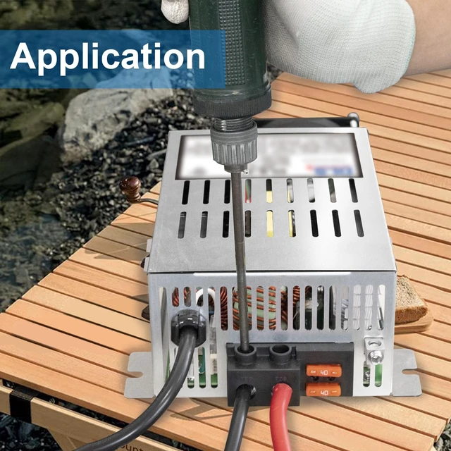 Alt view image 6 of 7 - Power Converter with Built-in 3 Stage Smart Battery Charger Replacement for DLS DLS-30 30 Amp 12V RV Battery Charger