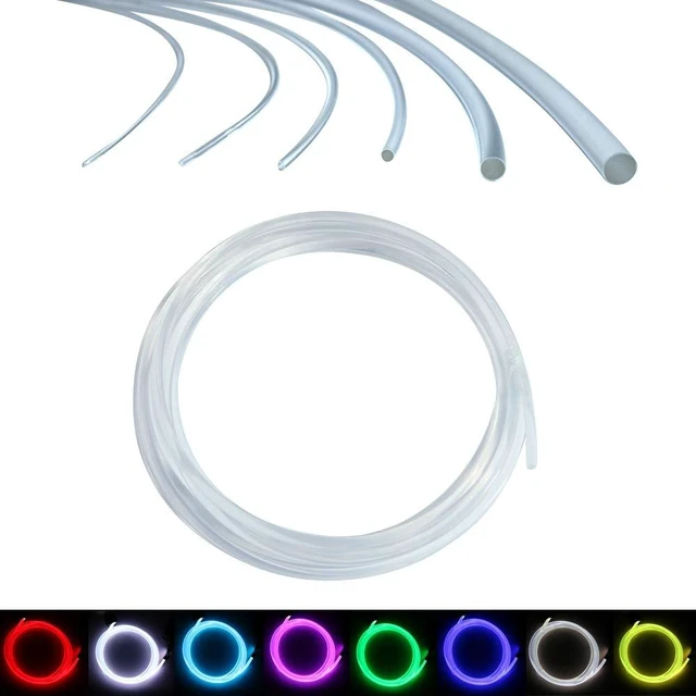 Main image of 5mm*5m PMMA Plastic Side Glow Cable for Car Home Use Fiber Optic Light