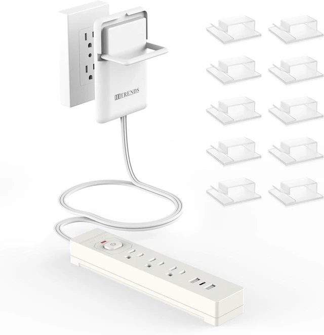 Main image of 6FT Ultra-Thin Flat Plug Power Strip with 3 Outlets & 3 USB Ports Child & Pet-Safe, 1625W, Wall-Mounted Cord Organizer, Universal Size Outlet & Plug Concealer with Cord Clips(UL Listed)