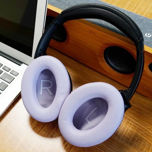 Alt view image 7 of 7 - Ear Pads Replacement for Bose QC45 & QC SE Headphones, Chilled Lilac Earpads Ear Cushions for Bose QuietComfort 45 & Quiet Comfort SE, Softer Protein Leather, Noise Isolation Memory Foam