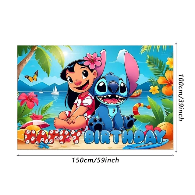 Alt view image 2 of 5 - Stitch Movie Birthday Party Decorations, Happy Birthday Banner Backdrop for Birthday Party Supplies