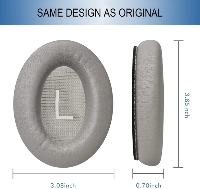 Alt view image 6 of 7 - Ear Pads Replacement for Bose QC45 & QC SE Headphones, Sandstone Earpads Ear Cushions for Bose QuietComfort 45 & Quiet Comfort SE, Softer Protein Leather, Noise Isolation Memory Foam