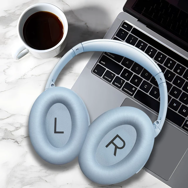 Alt view image 7 of 7 - Ear Pads Replacement for Bose QC45 & QC SE Headphones, Moonstone Blue Earpads Ear Cushions for Bose QuietComfort 45 & Quiet Comfort SE, Softer Protein Leather, Noise Isolation Memory Foam