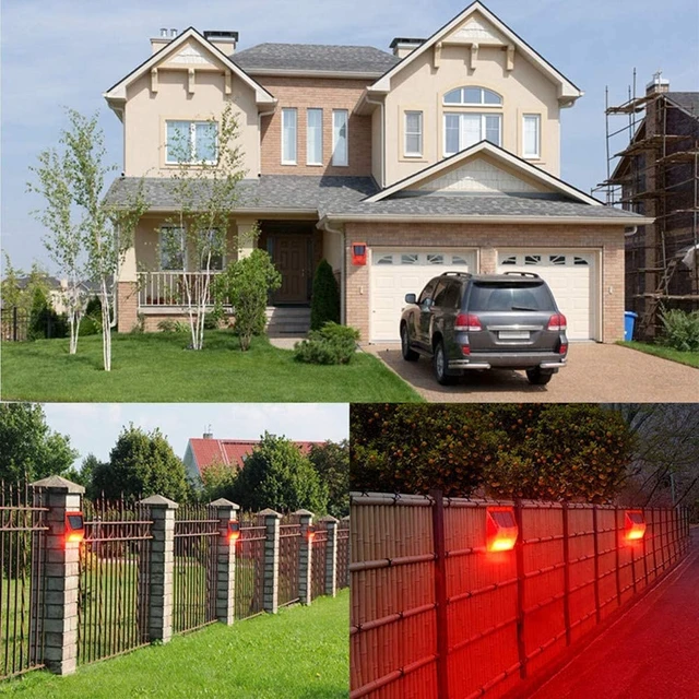 Alt view image 2 of 7 - Solar Alarm Strobe Light with Remote Control Motion Sensor Detector Outdoor Alarm 129db Sound Security Siren IP65 Waterproof Protected for Villa, Chicken coop, Barn, Farm, Yard