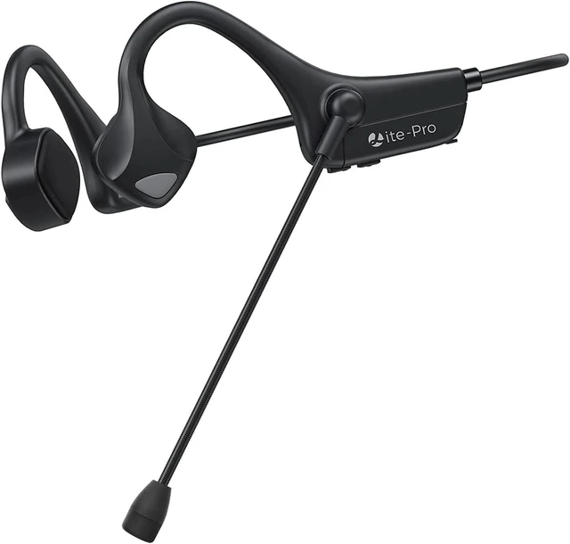 Main image of Bluetooth Headset with Microphone, Open Ear Headphones with Mic, Noise Cancelling Multipoint Connect Bluetooth 5.0 Earphones, Sweatproof Wireless Headphone for Work, Driving, Meeting