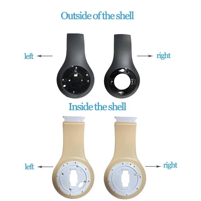 Alt view image 6 of 6 - Studio3 Shell and Inside Shell for Beats Studio 3 (A1914) Headphone Durable Inner Shell Outside Shell Repair Parts,Accessories Repair Kit,As Same As The OEM(Gray)
