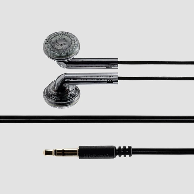 Alt view image 2 of 7 - Nice Buds Flat-Headed Earbuds with 3.5mm Stereo Plug (Black Transparent with Mic)