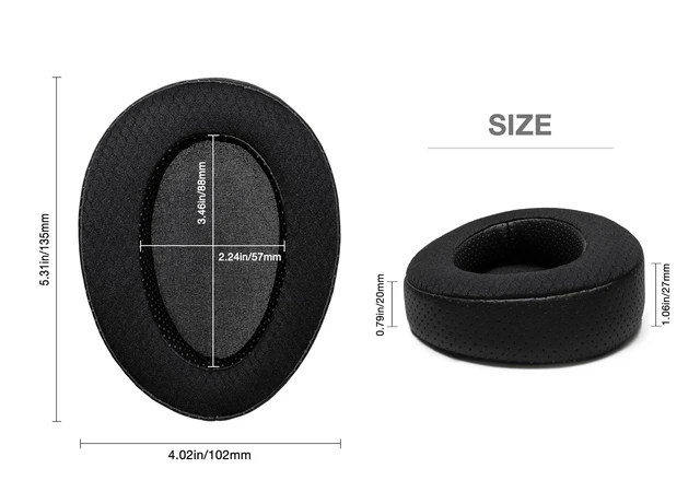 Alt view image 4 of 7 - Memory Foam Cushion Ear Pads for Hifiman Arya Ananda Edition XS X HE1000se HE1000 V2 Jade II Headphone Replacement EarPads (Polyester-Fenestrated)