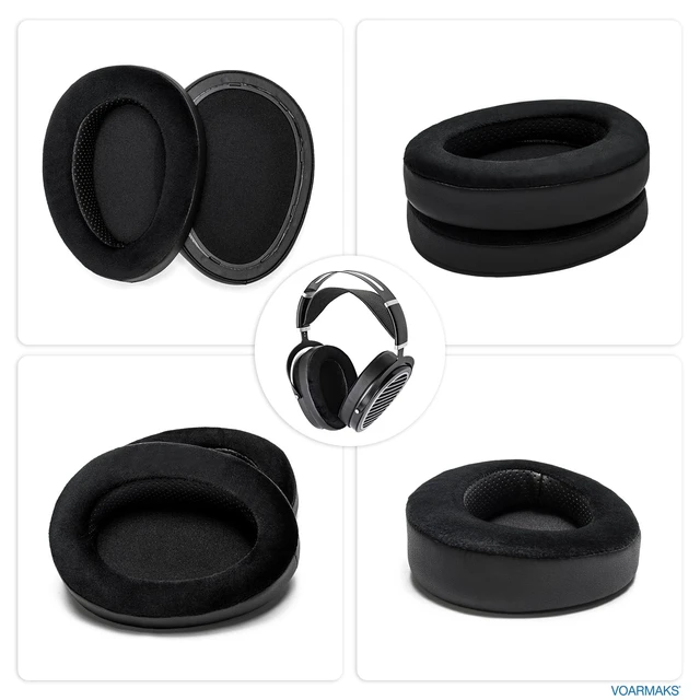 Alt view image 5 of 7 - Memory Foam Cushion Ear Pads for Hifiman Arya Ananda Edition XS X HE1000se HE1000 V2 Jade II Headphone Replacement EarPads (Elite Velour Hybrid)