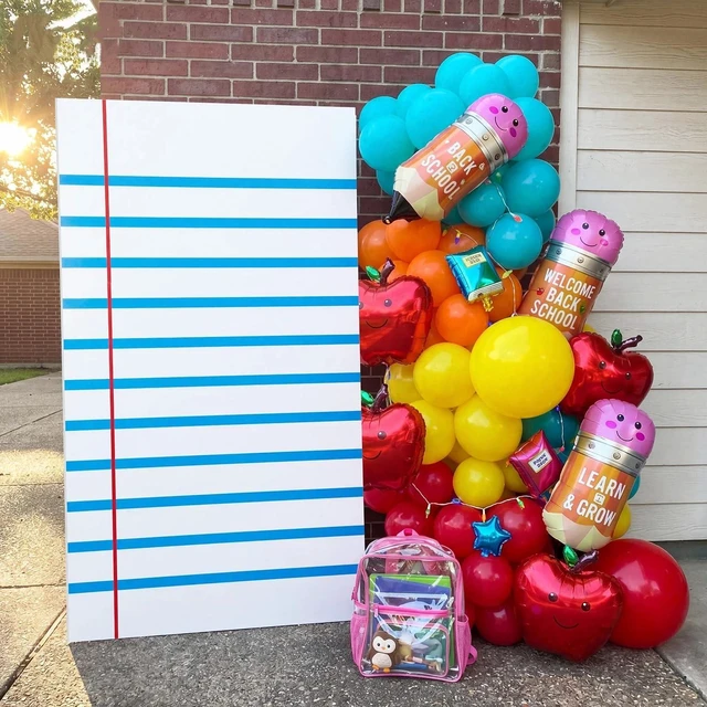 Main image of 6ft Back to School Notebook Cardboard Cutouts Giant Composition Notebook Photo Prop Life Size Cutout Stand Decor for Welcome Back Jumbo Decor First Day of Schools Teacher Party Decorations