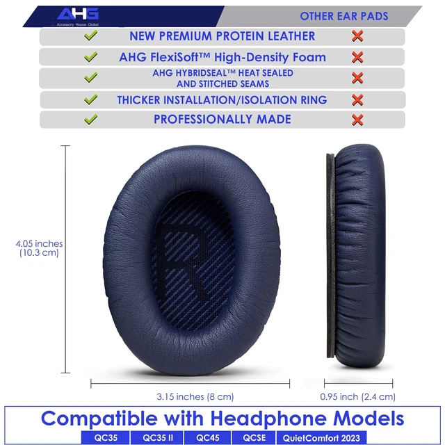 Alt view image 6 of 7 - QC35 earpads / QC35 ii Headband pad Cushion kit. Compatible w/Bose QuietComfort 35 ii / QC35 Headphones (MNB). Premium Headband Design Seamless DIY Assembly Superior Comfort and Durability