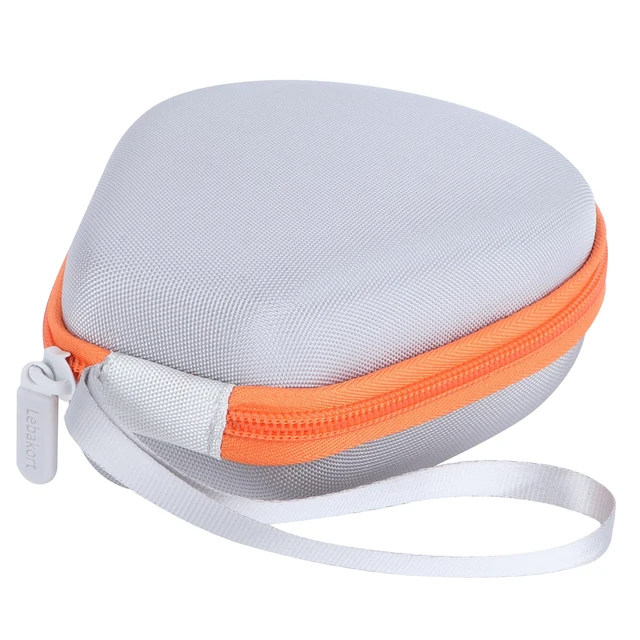 Alt view image 6 of 7 - Storage Case Compatible with SHOKZ New OpenRun Pro 2/ Mini/OpenRun 1/ OpenSwim/OpenMove Open-Ear Sport Headphones (Gray+ Orange Case)