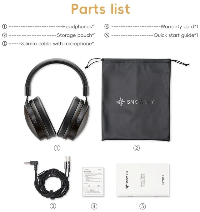 Alt view image 7 of 7 - FIIO Nature Closed-Back Over-Ear Hi-Fi Headphones, 50mm Carbon Composite Drivers, Natural Balanced Sound, Detachable Cable, Wood Grain Ear Cups (Apricot)