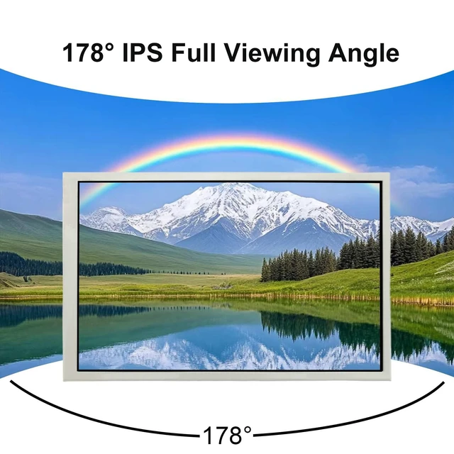 Alt view image 3 of 7 - 7'' IPS 1280x800 White LCD Monitor with Mini H/D Video Input Small Screen as Secondary Display for Laptop Computer PC Case