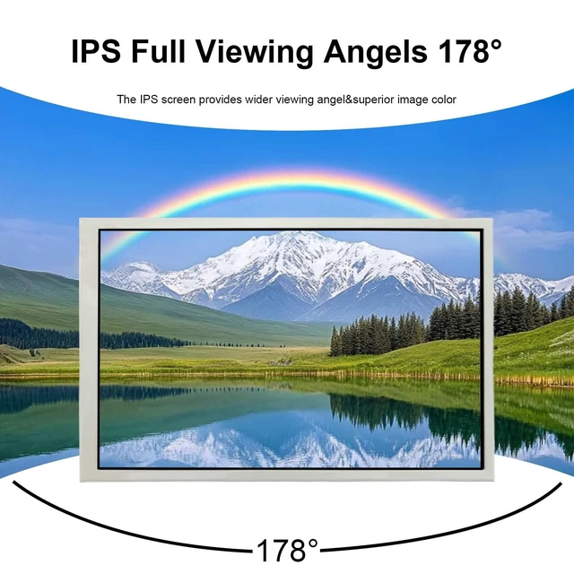 Alt view image 5 of 7 - 7'' IPS 1280x800 White LCD Monitor with Mini H/D Video Input Small Screen as Secondary Display for Laptop Computer PC Case