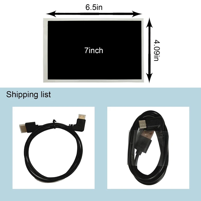 Alt view image 6 of 7 - 7'' IPS 1280x800 White LCD Monitor with Mini H/D Video Input Small Screen as Secondary Display for Laptop Computer PC Case