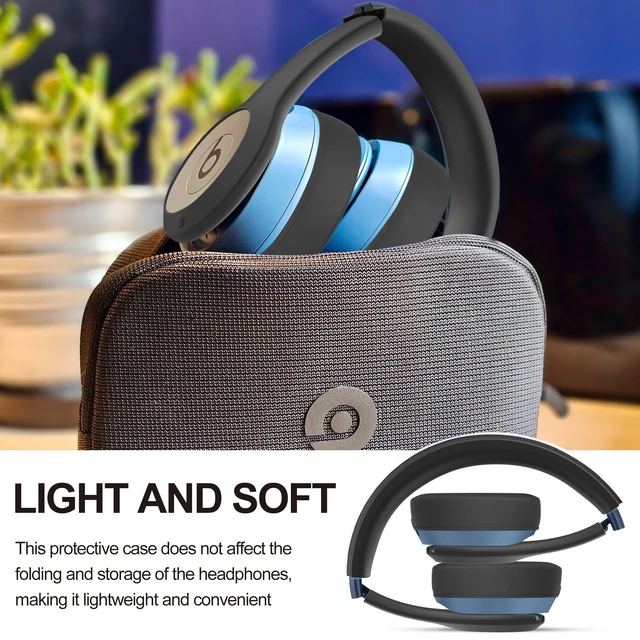 Alt view image 6 of 7 - 3 in 1 Silicone Case for Beats Solo 4 Headphones, Protective Silicone Covers for Beats Solo 4 Shell/Ear Pad/Headband Cover, Accessories Silicone Skin Protector for Beats Solo4 - Black