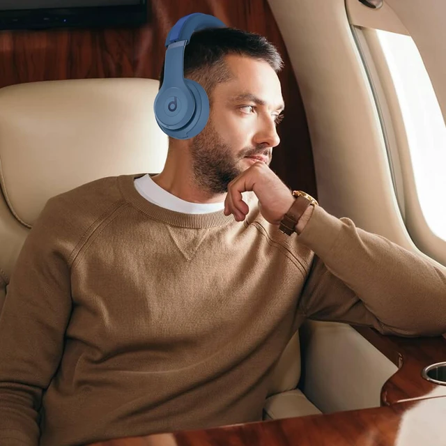 Alt view image 7 of 7 - 3 in 1 Silicone Case for Beats Solo 4 Headphones, Protective Silicone Covers for Beats Solo 4 Shell/Ear Pad/Headband Cover, Accessories Silicone Skin Protector for Beats Solo4 -Blue