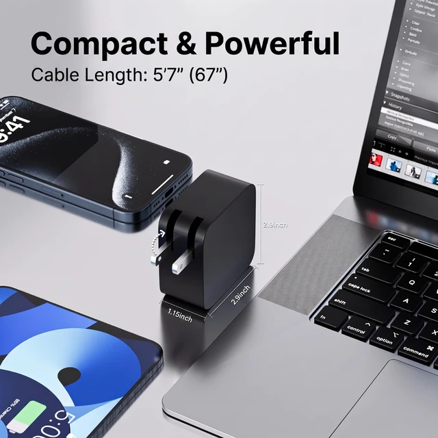 Alt view image 4 of 7 - 65W 45W USB-C Laptop Charger Compatible with ASUS Chromebook ZenBook For ASUS Chromebook & ZenBook 65W 45W USB Type C Power Adapter