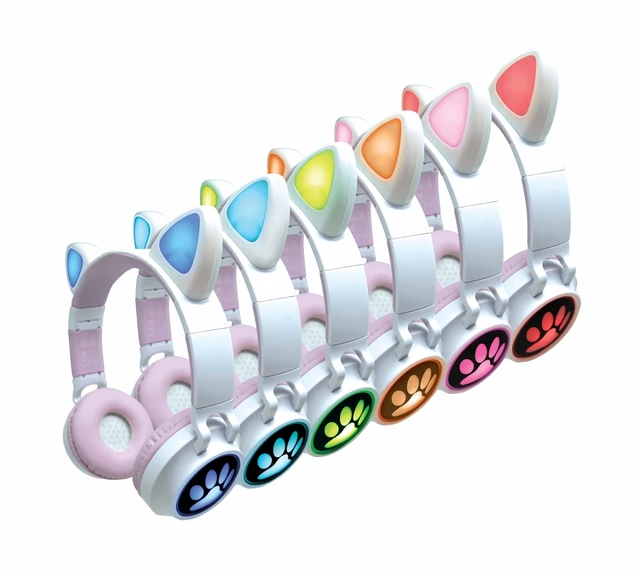 Alt view image 3 of 4 - 2-in-1 Bluetooth Headphones, HPBTKT Wireless & Wired, LED lights, Foldable, Adjustable, Rechargeable