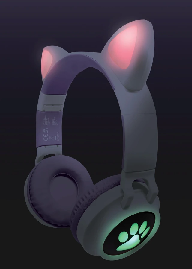 Alt view image 4 of 4 - 2-in-1 Bluetooth Headphones, HPBTKT Wireless & Wired, LED lights, Foldable, Adjustable, Rechargeable
