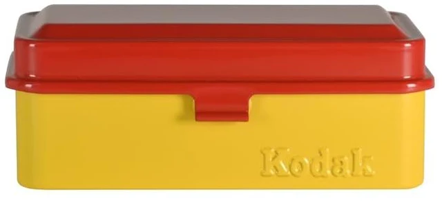 Main image of 120/135 Film Case - for 8 Rolls of 120 Films / 10 Rolls of 35mm Films - Retro Steel Case to Sort & Safeguard Film (Film is not Included) (Red)
