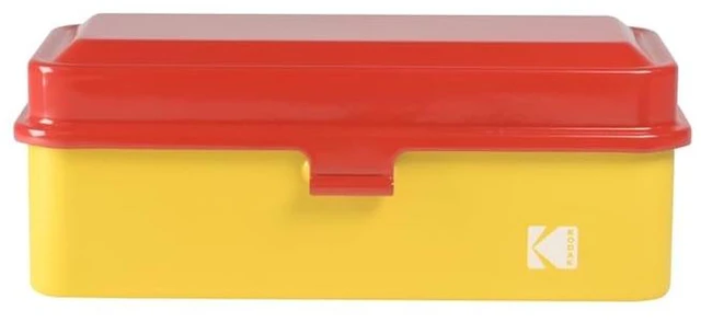 Alt view image 2 of 7 - 120/135 Film Case - for 8 Rolls of 120 Films / 10 Rolls of 35mm Films - Retro Steel Case to Sort & Safeguard Film (Film is not Included) (Red)