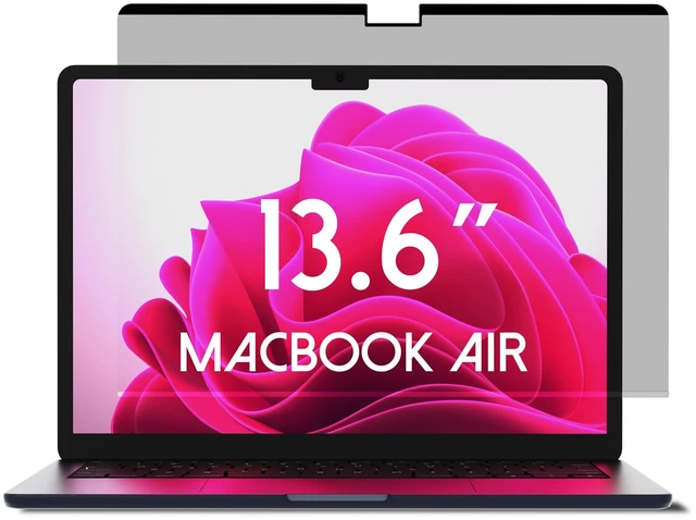 Main image of Magnetic Privacy Screen for MacBook Air 13 & 13.6 Inch (2022-2026, M2, M3, M4, M5), Removable Laptop Privacy Filter, Blue Light Blocking Shield and Protector
