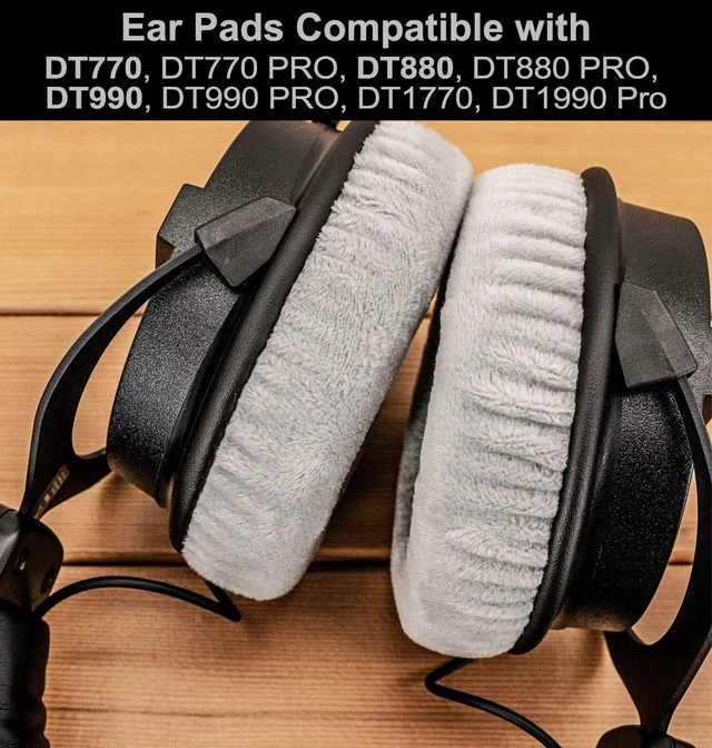 Alt view image 4 of 7 - Replacement Ear Pads Compatible with DT770, DT880, DT990, DT 770 PRO, DT 880 PRO, DT 990 PRO Headphones (Silver)