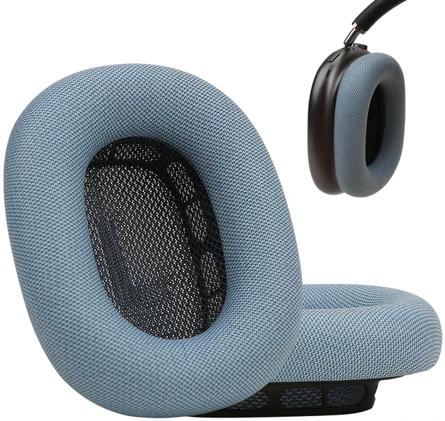 Main image of Ear Cushions Compatible with AirPods Max, Blue Protein Leather, Gel& Memory Foam, For 2024 Version Airpods Max 2