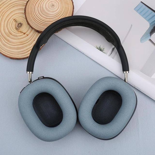 Alt view image 6 of 7 - Ear Cushions Compatible with AirPods Max, Blue Protein Leather, Gel& Memory Foam, For 2024 Version Airpods Max 2