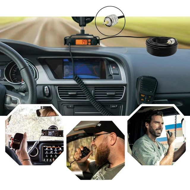 Alt view image 7 of 7 - CB Coax Cable 50 Feet Solid Copper, UHF Male PL-259 to UHF Male PL-259 Low Loss, RG58 Coaxial Cable 50 Ohm Coax for CB Radio, Ham Radio, SWR Meter, Police Scanner, Antenna Tuner (50FT)