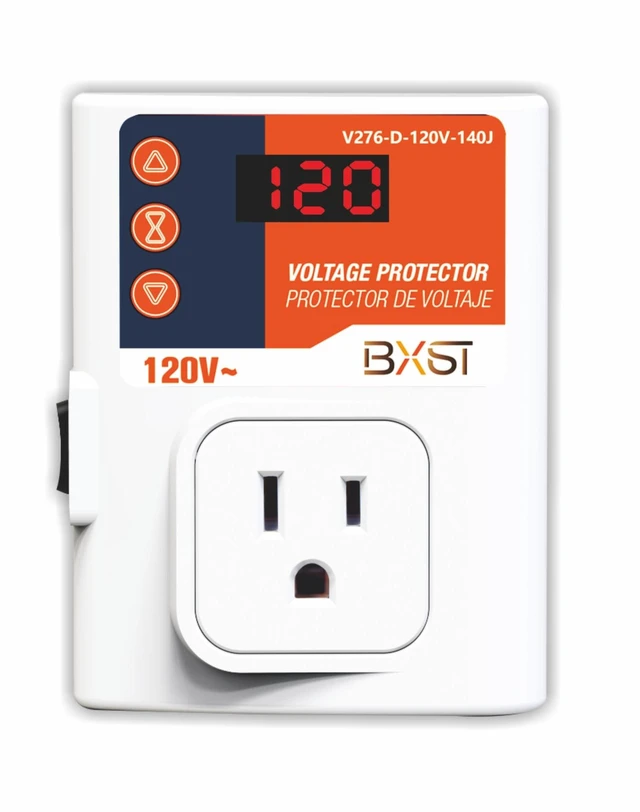 Main image of Refrigerator Surge Protector LED Screen 140J Single Outlet Adjustable Low/High Voltage Protection Overload Power Surge Voltage Spike Guard for Home and Office Appliance 120V 15A 1800Watts