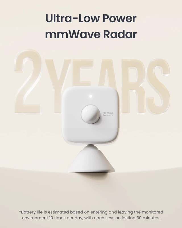Alt view image 5 of 7 - Smart mmWave Radar Motion Sensor, Bluetooth Presence Sensor with Dynamic Detection & Zone Positioning, Compatible with Alexa, HomeKit & Apple Home (Presence Sensor*1)