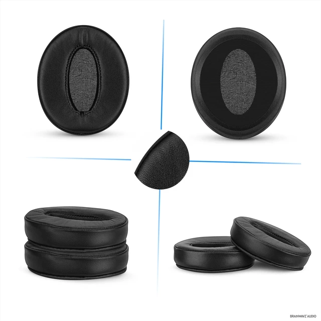 Alt view image 7 of 7 - Replacement Earpads for Sennheiser HD4.50BT HD4.50BTNC HD450BT HD4.50SE HD4.40BT HD4.30G HD4.20S HD458BT HD450 HD400S HD 350BT. Soft Real Leather + Memory Foam for Extra Comfort - By (Black)