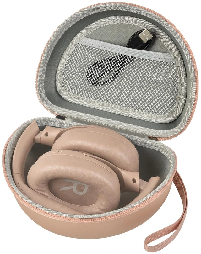 Main image of Headphone Case for Beats/for JBL/for TOZO/for JLab/for Bose Hard EVA Shell, 3.3-In Deep Interior, Mesh Pocket & Detachable Strap for Travel and Storage, Brown, Case Only