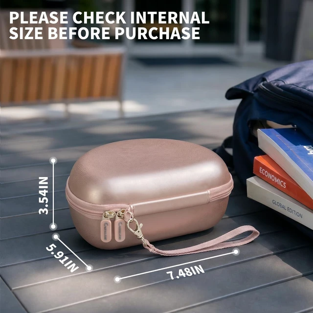Alt view image 6 of 7 - Headphone Case for Beats/for JBL/for TOZO/for JLab/for Bose Hard EVA Shell, 3.3-In Deep Interior, Mesh Pocket & Detachable Strap for Travel and Storage, Brown, Case Only