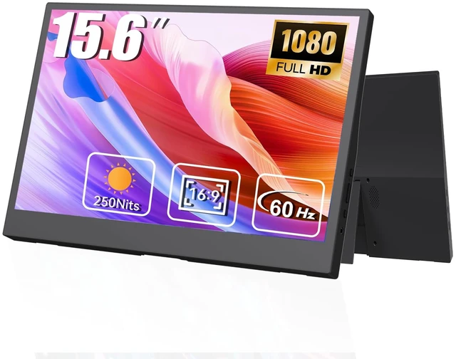 Main image of 15.6 Inch Portable Monitor,Display,FHD 1080P IPS Screen,Portable Monitor for Laptop,Ultra-Slim Plug & Play USB-C/HDMI External Second Monitor for Laptop, Phone, PS5, Xbox, Switch, PC