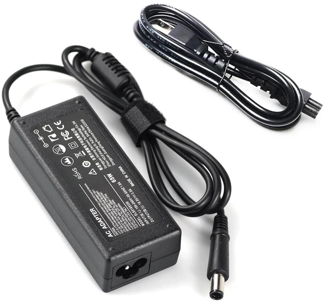 Main image of 65W Laptop Charger Compatible with HP Pavilion G6 G7 DV7 DV6 DV5 DV4 G72 G71 G60 G61 G62 DM4, EliteBook 8440P 8460P 8460W, Probook 4320S 4420S 4430S Notebook 65W 18.5V 3.5A Power Supply