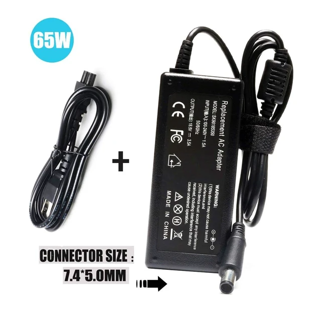 Alt view image 5 of 5 - 65W Laptop Charger Compatible with HP Pavilion G6 G7 DV7 DV6 DV5 DV4 G72 G71 G60 G61 G62 DM4, EliteBook 8440P 8460P 8460W, Probook 4320S 4420S 4430S Notebook 65W 18.5V 3.5A Power Supply