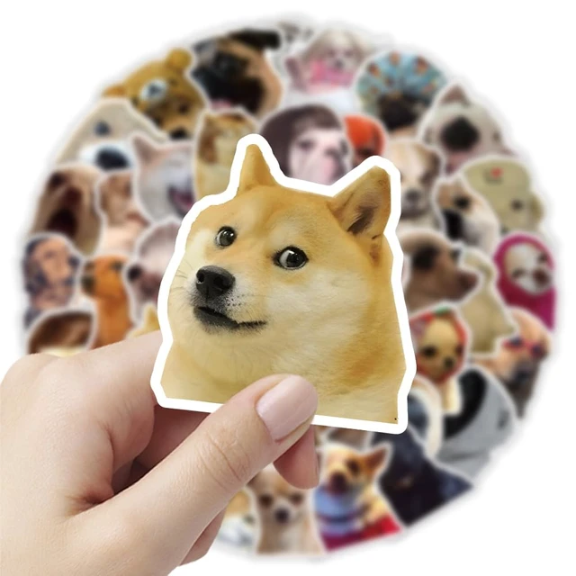 Alt view image 6 of 7 - 300 Pcs Funny Cat and Dog Meme Stickers Pack, Realistic Pet Vinyl Stickers for Teens Adults, Waterproof Decals for Laptop, Water Bottle, Phone, Scrapbook
