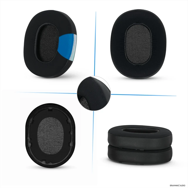 Alt view image 7 of 7 - Hybrid Gel Earpads for Sony WH 1000XM5 Headphones, Cool Gel, Super Soft Fabric, PU Leather & Thicker Memory Foam for Additional Comfort, By