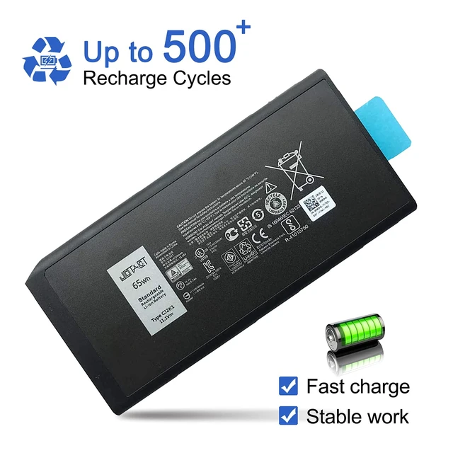 Alt view image 5 of 6 - CJ2K1 X8VWF 65Wh Laptop Battery Compatible with Dell Latitude 14 Rugged 5404 5414 E5404 Extreme 7404 7414 E7404 Series P45G002 P46G Notebook 4XKN5 5XT3V 09FN4 XN4KN DKNKD VCWGN 11.1V 6-Cell