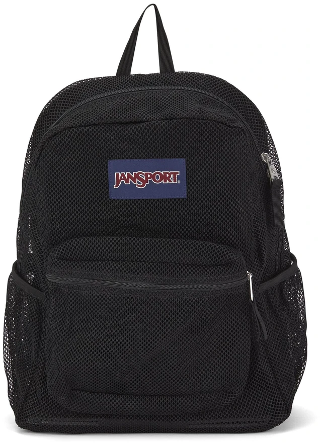 Main image of Eco Mesh Backpack 33L 15 inch Laptop Bag, Black Breathable Semi-Transparent Daypack, Durable Bottom, Water Bottle Pockets Backpacks